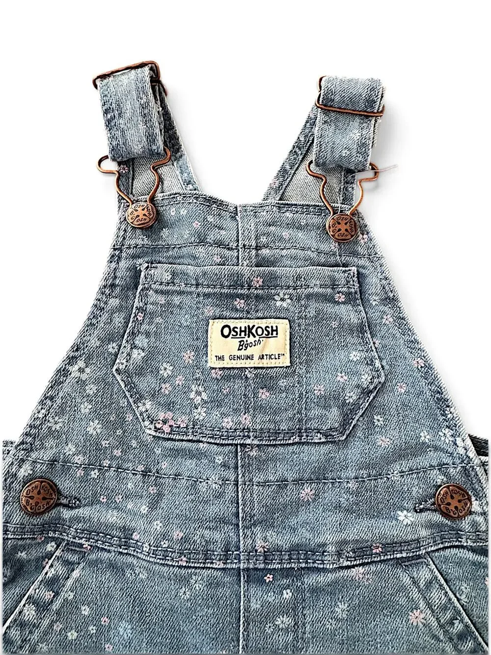 OshKosh B’gosh Floral Denim Overalls Baby Girls 9M